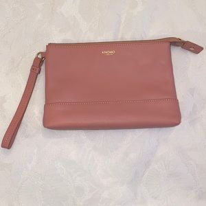 Knomo Pink Leather Wristlet